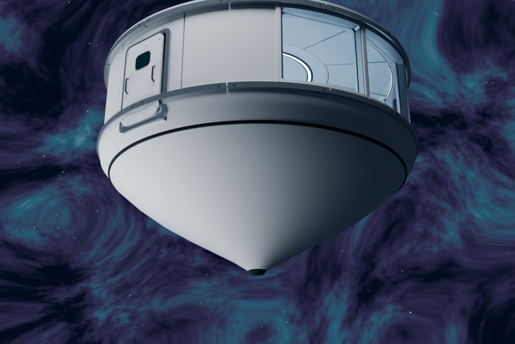 観測宇宙船 ASTER|BLEND・FBX・GLB・Unity【3D背景素材】