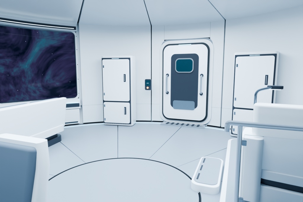 観測宇宙船 ASTER|BLEND・FBX・GLB・Unity【3D背景素材】