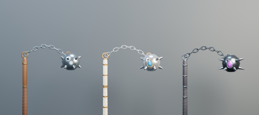 ファンタジー武器60点|20種類×ノーマル・伝説・闇【BLEND・FBX・GLB】