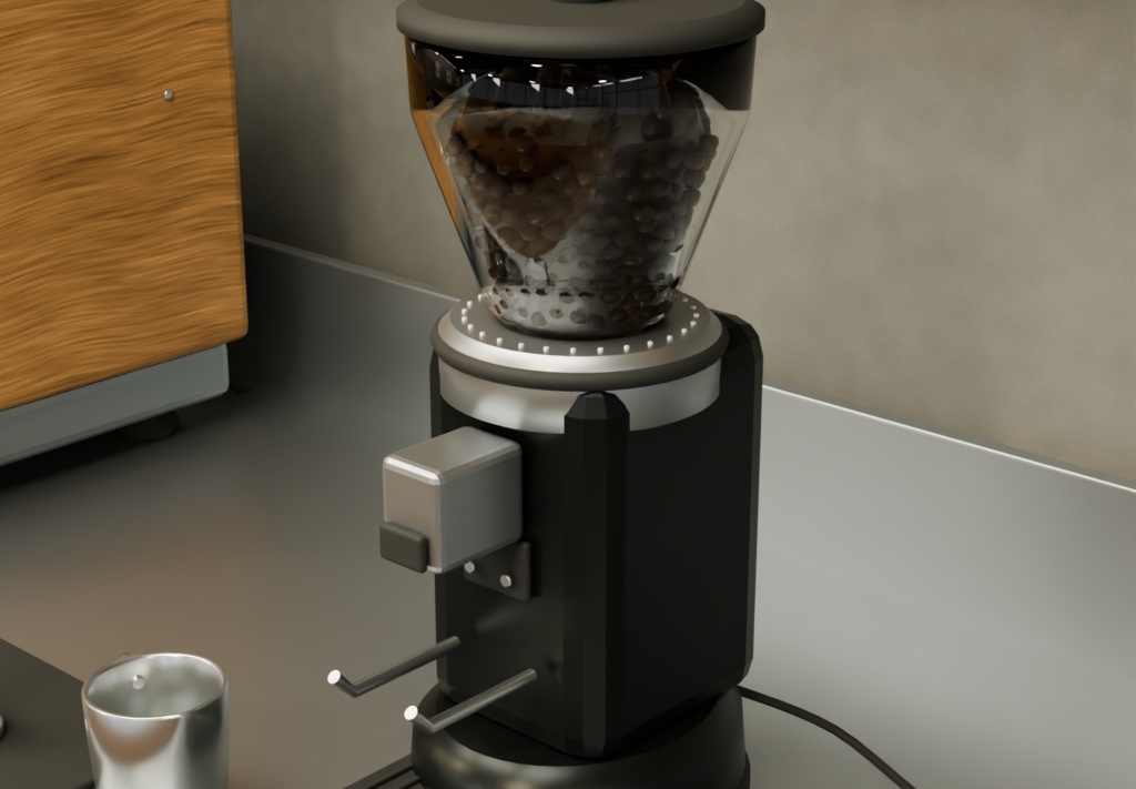 シンプルなカフェ|BLEND・FBX・GLB・VRC想定ワールド