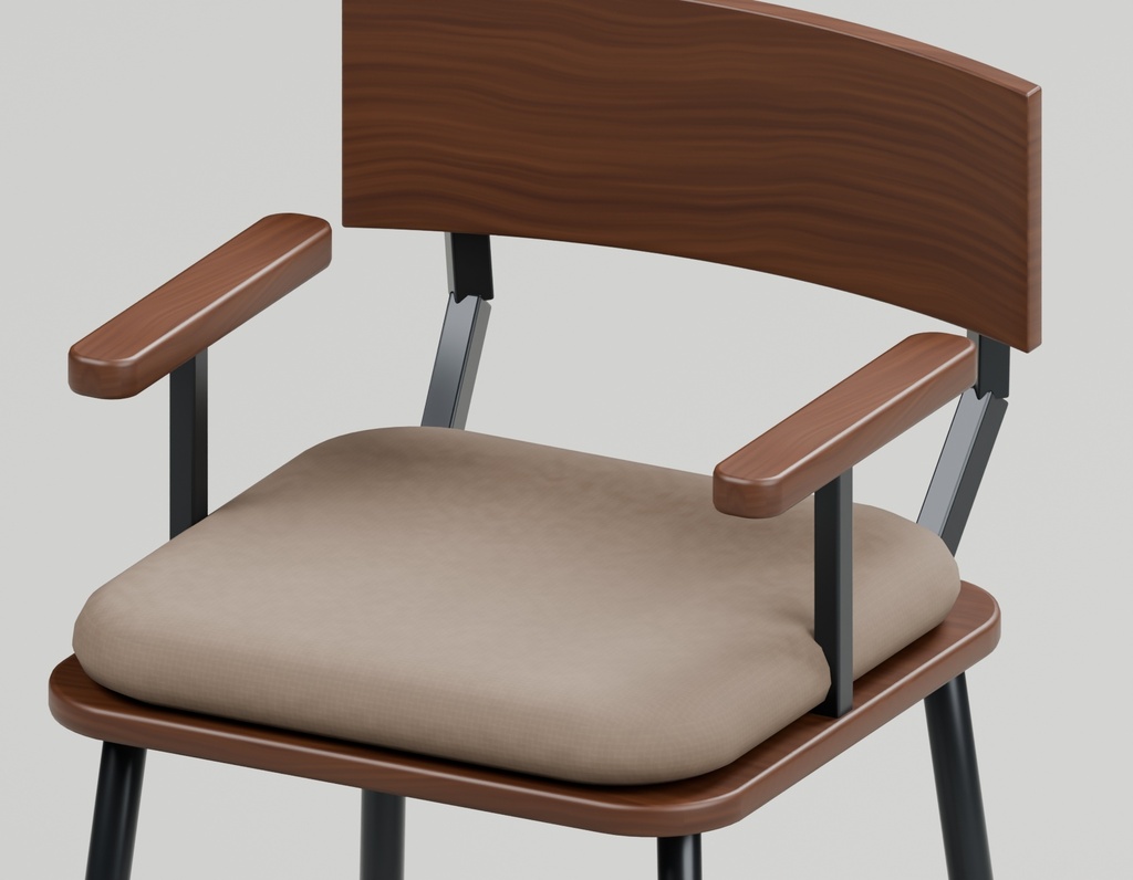 ウォールナット家具36点|BLEND・FBX・GLB・Unity・VRC向け家具素材