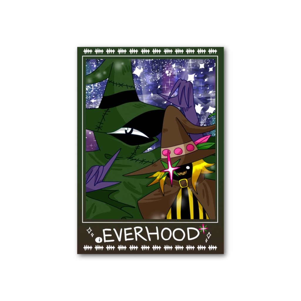 【EVERHOOD】緑の魔法使いと茶色の魔法使いのフォト風カード
