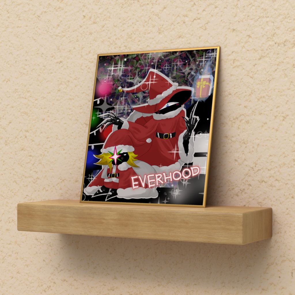 【EVERHOOD】緑の魔法使いと茶色の魔法使いのクリスマス色紙