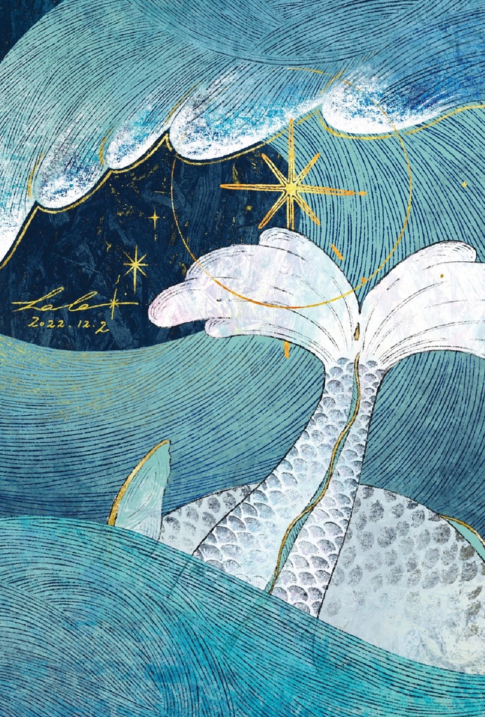 【単品】魚の夢_ポストカード(2絵柄)