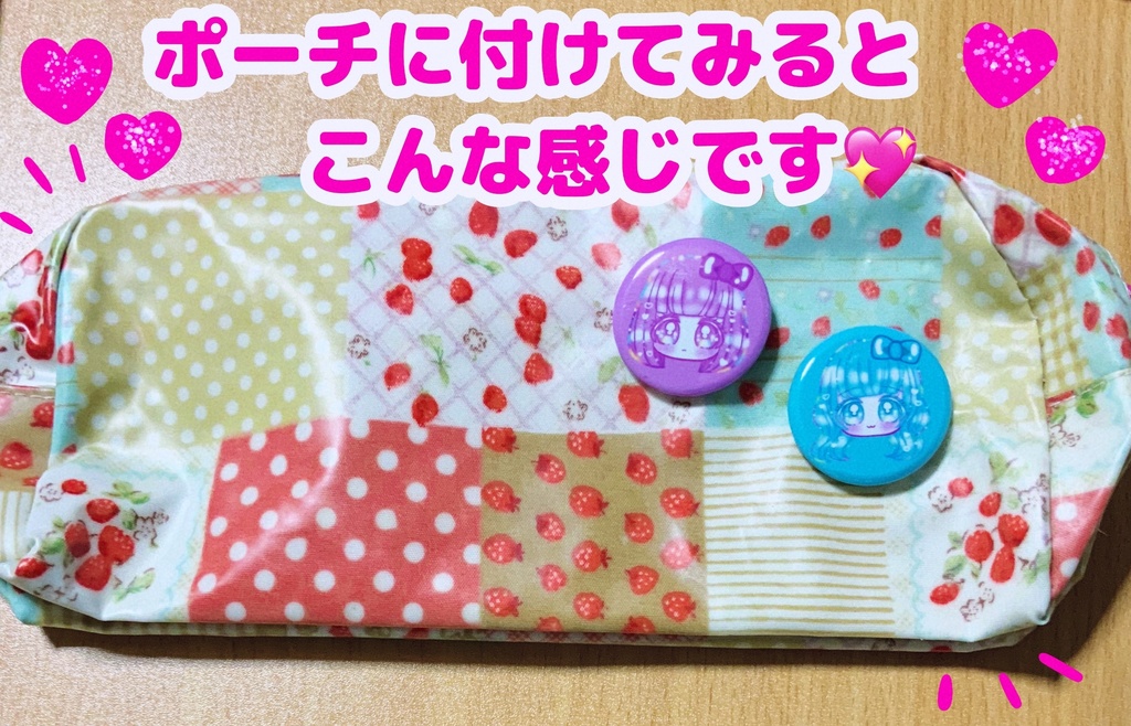 顔ドアップ缶バッジ