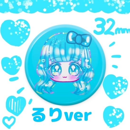 顔ドアップ缶バッジ