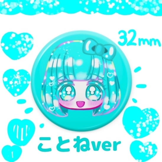 顔ドアップ缶バッジ