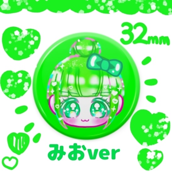 顔ドアップ缶バッジ