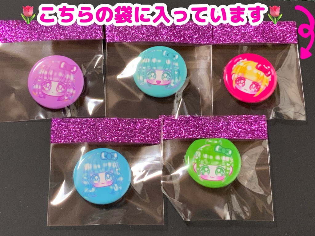 顔ドアップ缶バッジ