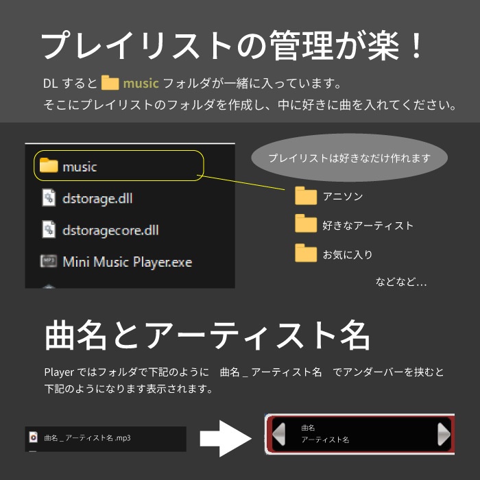 Windows版】MP3 Mini Music Player