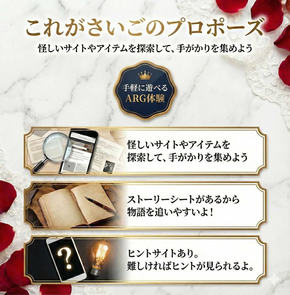 謎解きARG「これがさいごのプロポーズ」