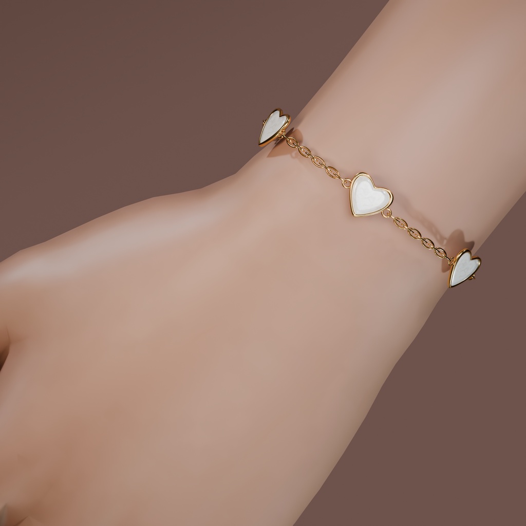 Pearl Hearts Bracelet ♡