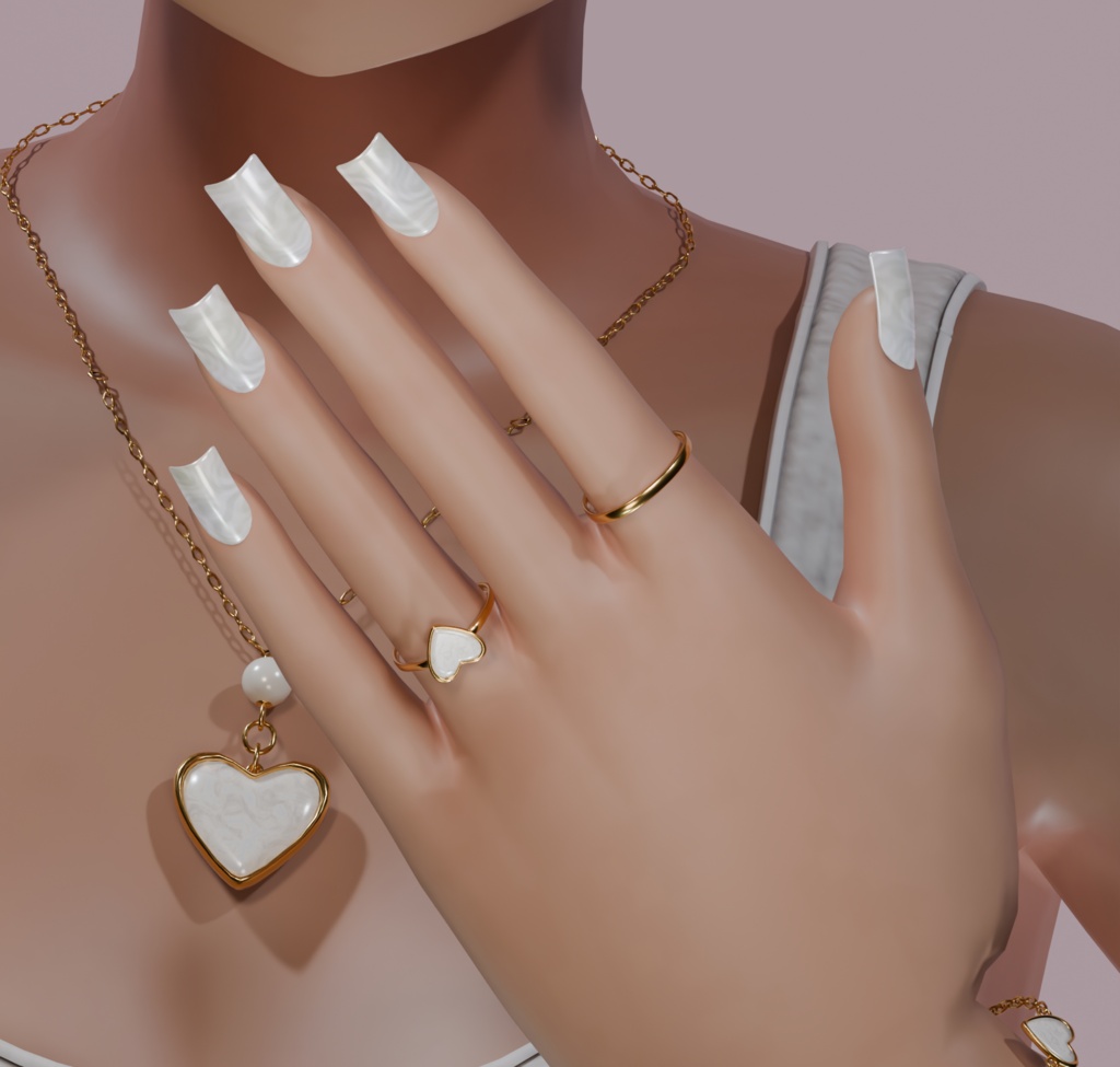 Pearl Hearts Rings ♡