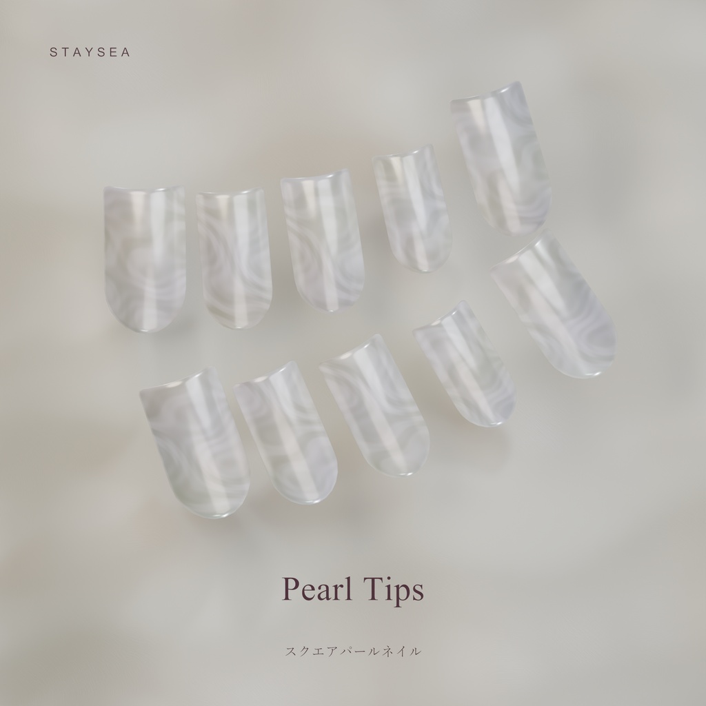 Pearl Hearts Fingernails ♡ 「しなの」