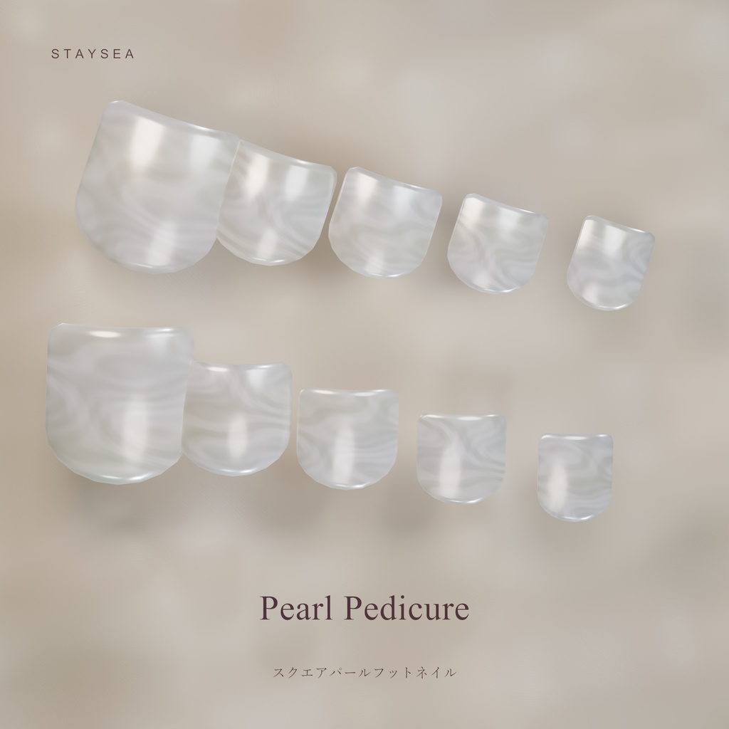 Pearl Hearts Toenails ♡ 「しなの」