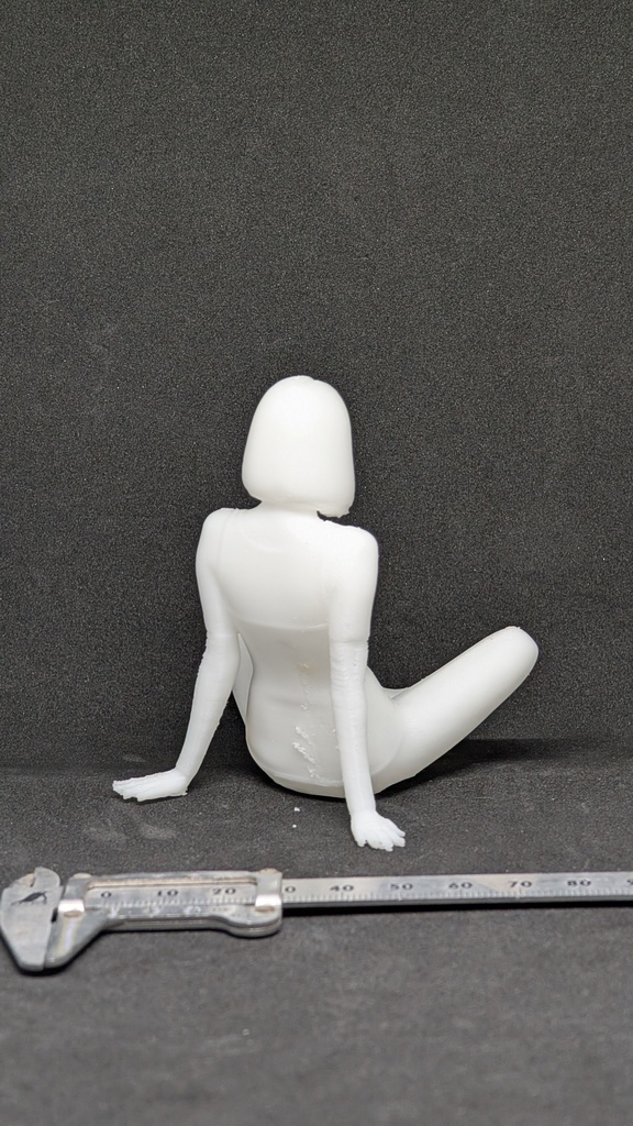 【テスト出力・特別価格】3Dスキャン リアル人物フィギュア 競泳水着・あぐら(超柔軟TPE素材/スマホスタンド可)