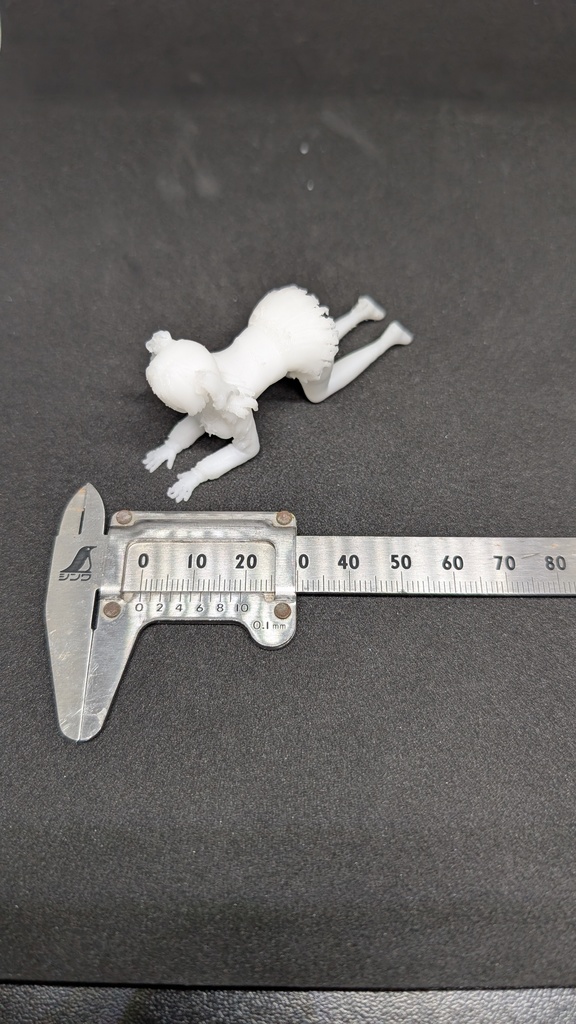 【テスト出力・特別価格】3Dプリント ミニフィギュア スフィンクスポーズ（超柔軟TPE素材）