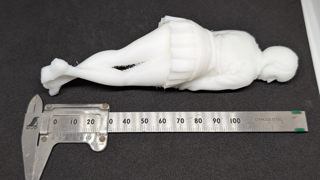 【テスト出力・特別価格】3Dスキャン リアル人物フィギュア 後ろ振り向きJK(超柔軟TPE素材)