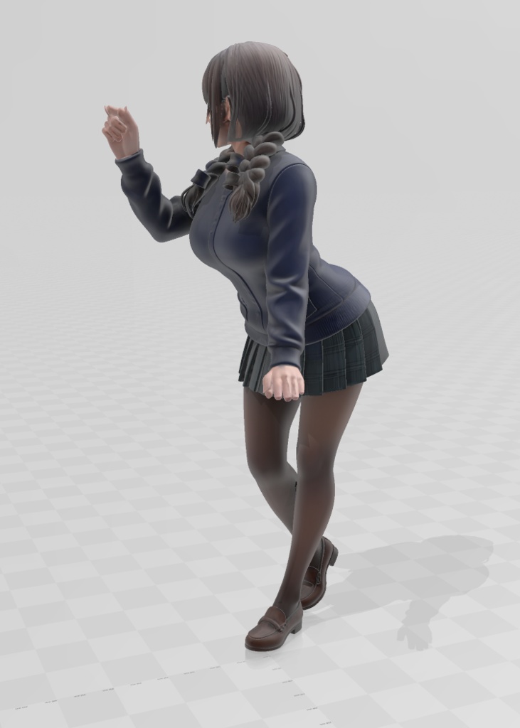 欲望を刺激する造形美。美少女フィギュア 3Dモデルデータ (.glb)[F1846] 