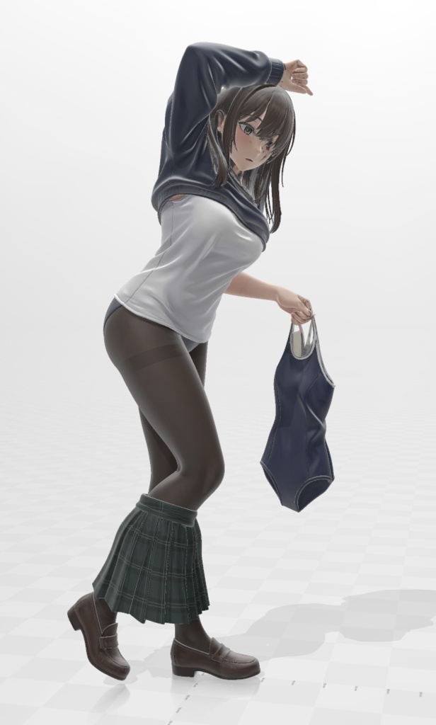欲望を刺激する造形美。美少女フィギュア 3Dモデルデータ (.glb)[F241] 
