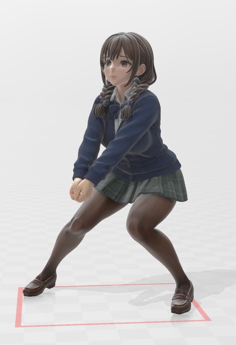 欲望を刺激する造形美。美少女フィギュア 3Dモデルデータ (.glb)[F394] 