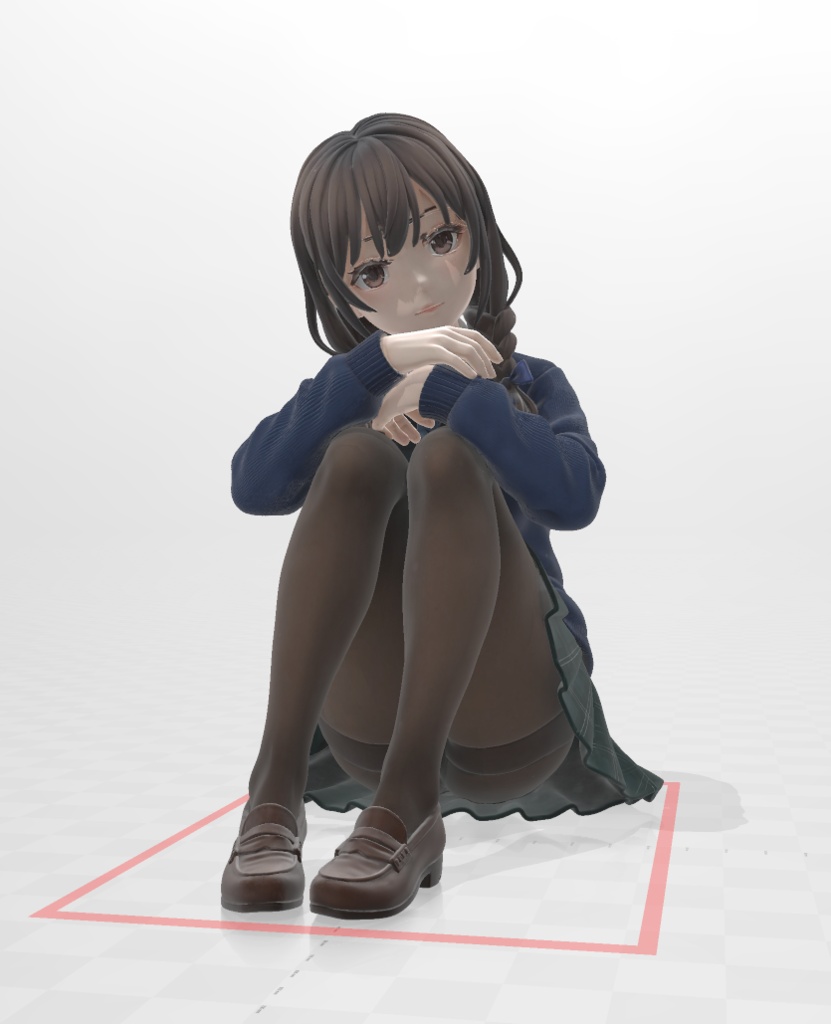 欲望を刺激する造形美。美少女フィギュア 3Dモデルデータ (.glb)[F515] 