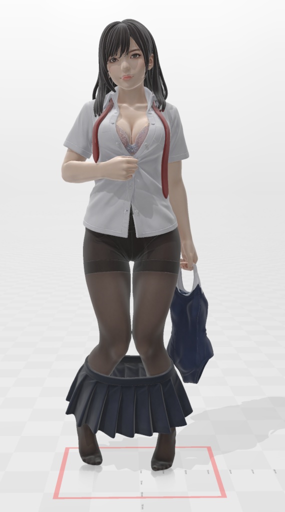 欲望を刺激する造形美。美少女フィギュア 3Dモデルデータ (.glb)[F605] 