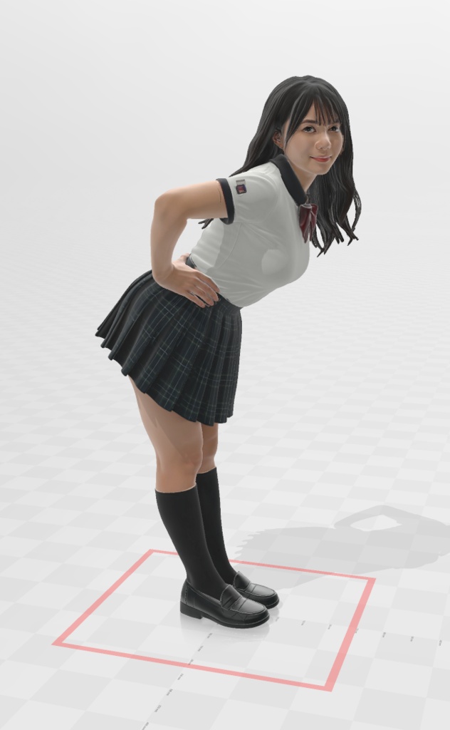 息を呑む生々しさ。リアル人物3Dスキャンモデル / 3Dデータ (.glb)[R645] 