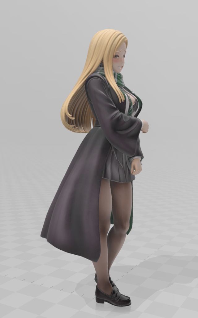 恥じらい女体化マルフォイ | バーチャルフィギュア