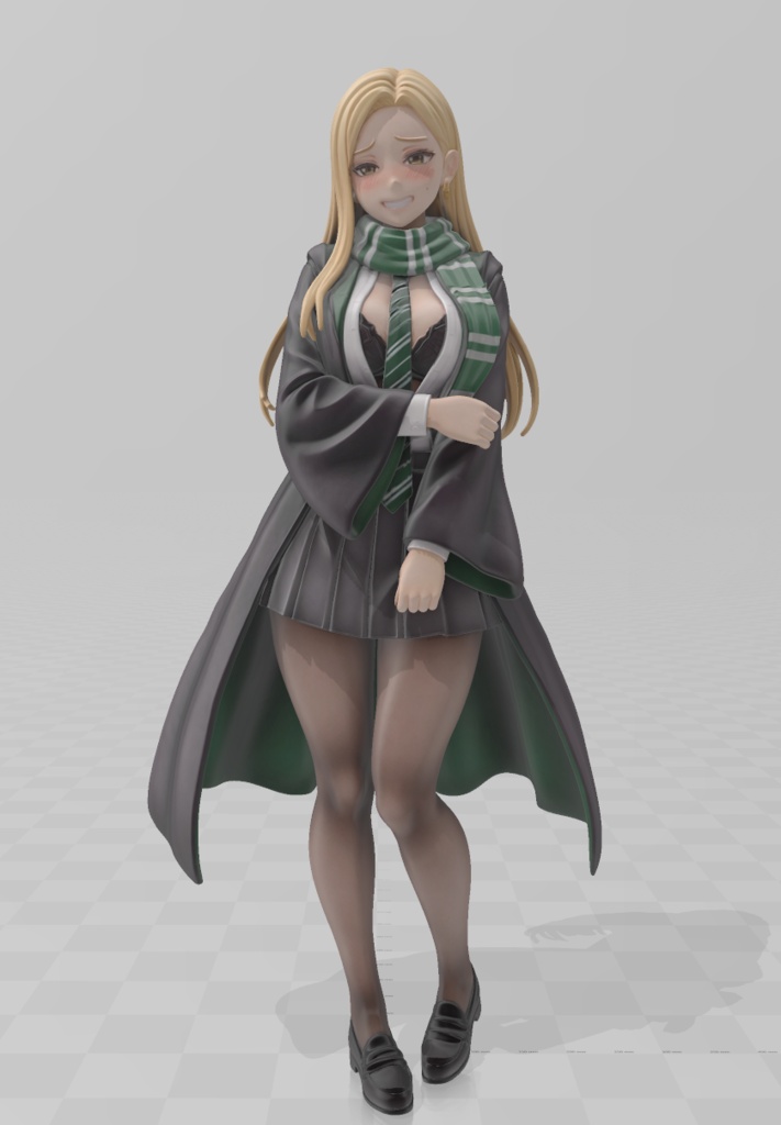 恥じらい女体化マルフォイ | バーチャルフィギュア