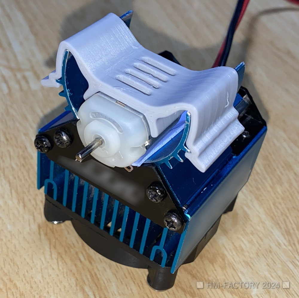 ミニ四駆モーター用 ホルダー&スタンドSET(クーラー無し)【黒 / BLACK】【3DP製】