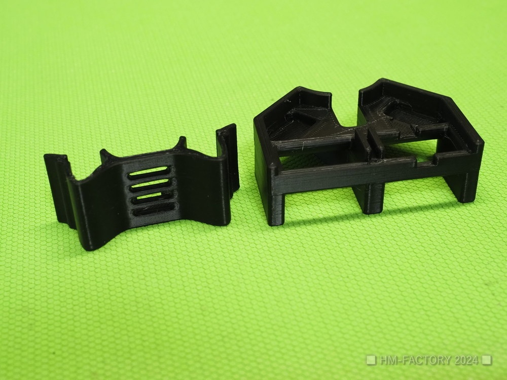 ミニ四駆モーター用 ホルダー&スタンドSET(クーラー無し)【黒 / BLACK】【3DP製】