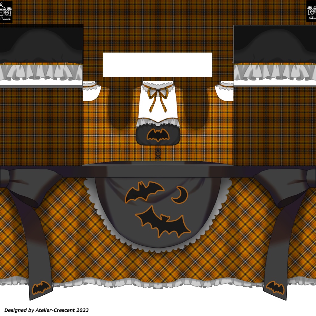 かぼちゃ色のコウモリドレス