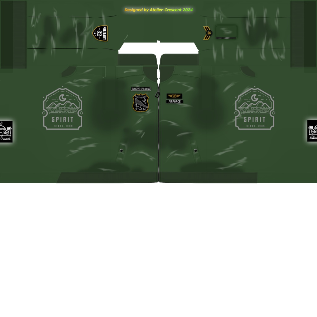 ミリタリーカラーのフライトジャケット