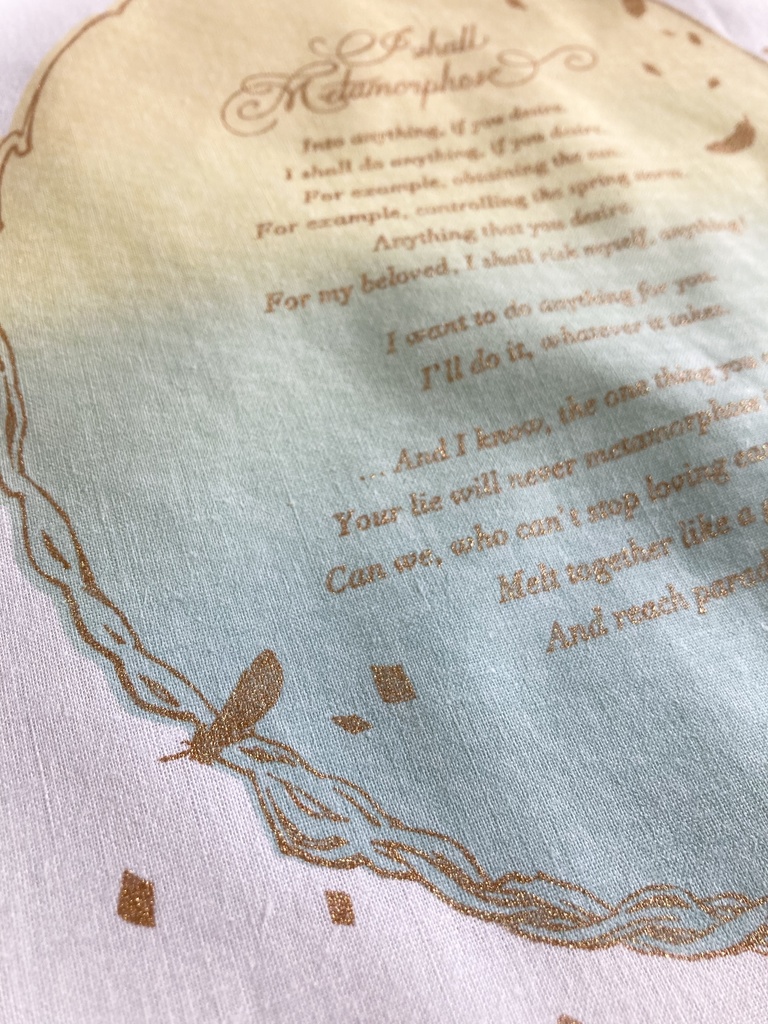 トートバッグ　Metamorphoses（ホワイト/薄地）