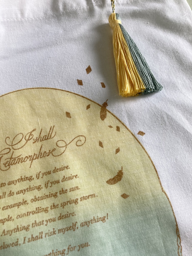 トートバッグ Metamorphoses(ホワイト/薄地)