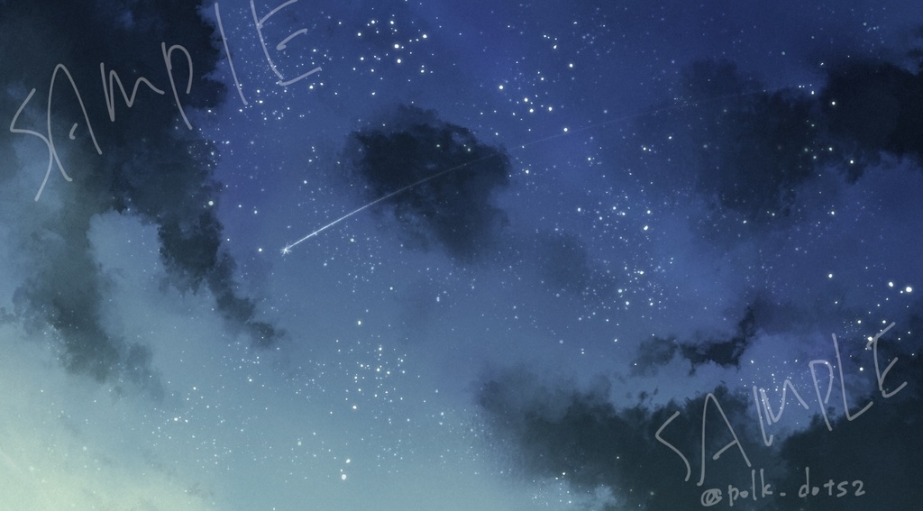 風景プレイマット-夜空