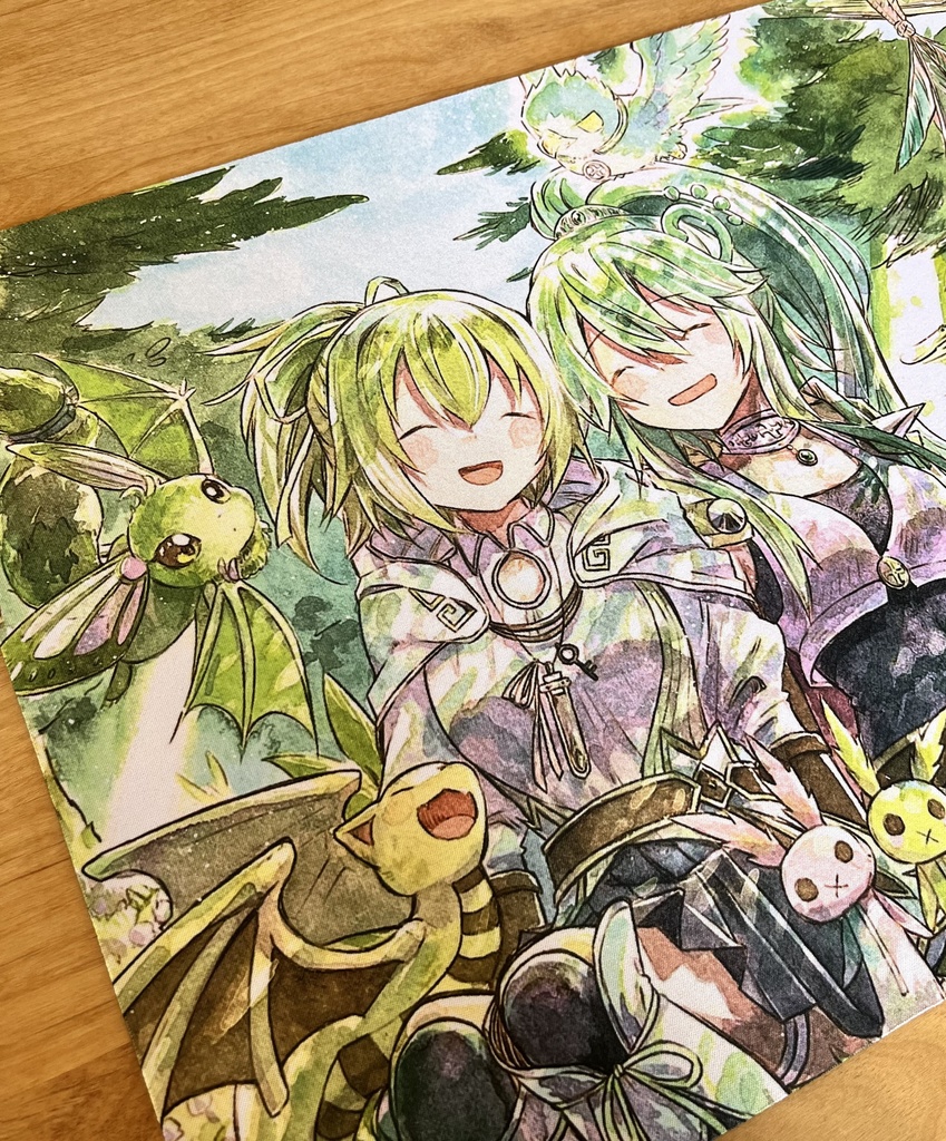 風霊媒師ウィンと精霊獣使いウィンダ プレイマット