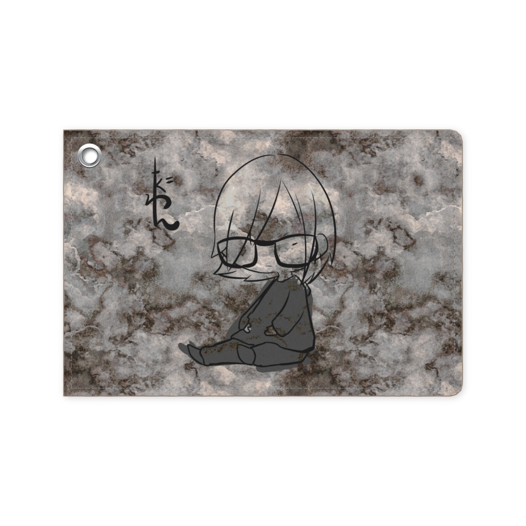 落書き大理石風パスケース