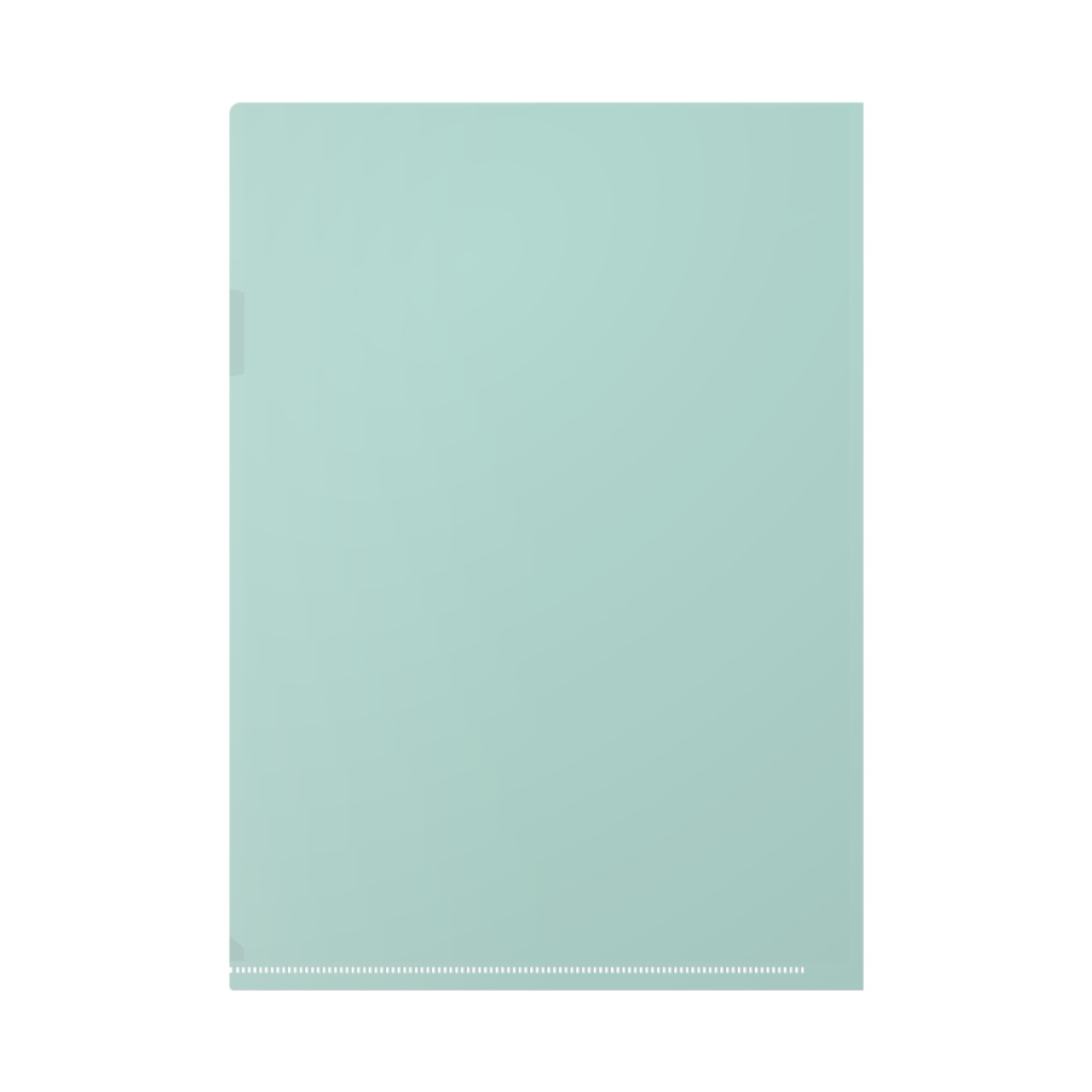 ウシとミルクのA4クリアファイル【グリーン】