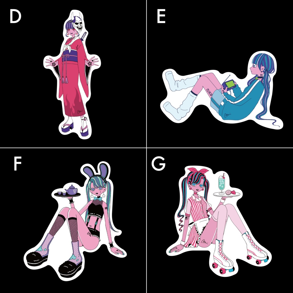 ガールズステッカー