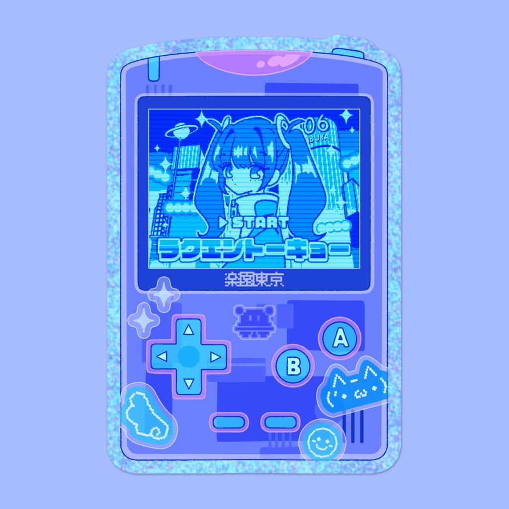 電子グリッターステッカー【ゲーム機】