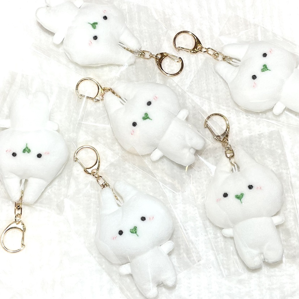 「うめとわさび」わさびのぬいぐるみキーホルダー