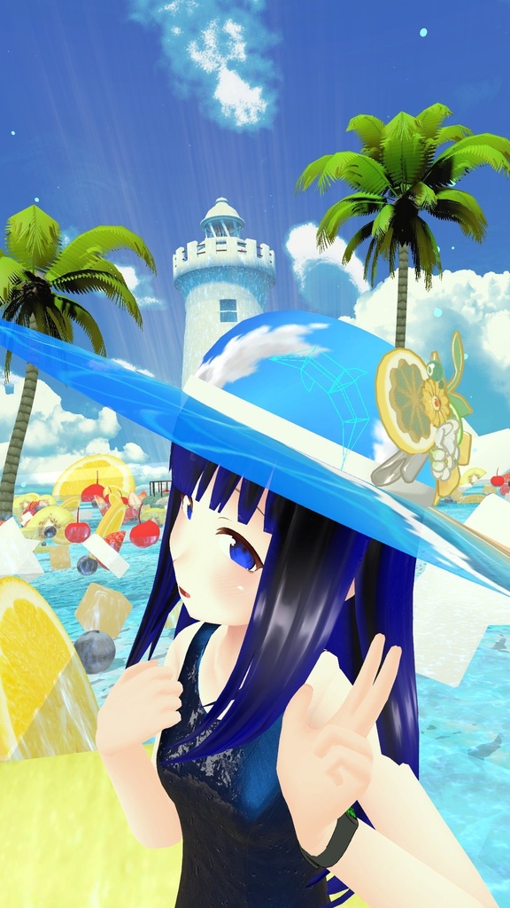 さわやかな髪飾り 【VRCアバター用アクセサリ】