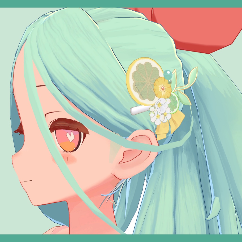 さわやかな髪飾り 【VRCアバター用アクセサリ】