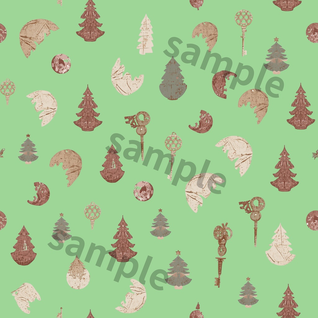アンティークXmas デザインペーパー 6種類
