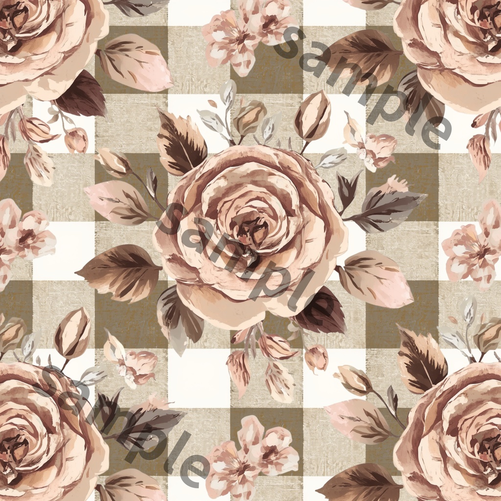 Antique × Check ― アンティーク × チェックデジタルペーパー 6柄セット|くすみカラー