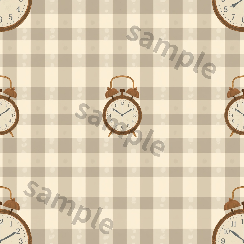Antique × Check ― アンティーク × チェックデジタルペーパー 6柄セット|くすみカラー