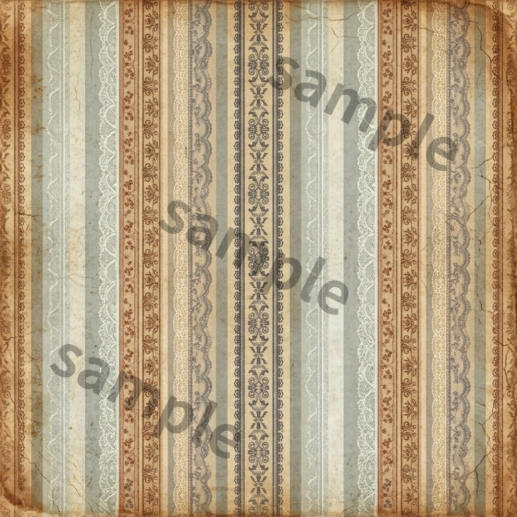 Antique × Stripe|大人かわいいアンティークストライプ|デジタルペーパー 6種類