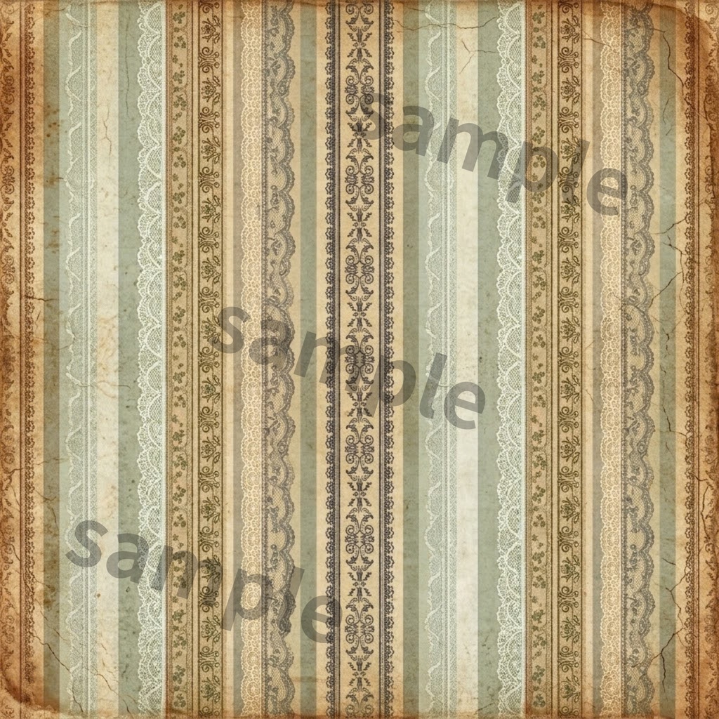 Antique × Stripe|大人かわいいアンティークストライプ|デジタルペーパー 6種類